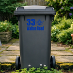 Manchester Bee Border Wheelie Bin Address Stickers