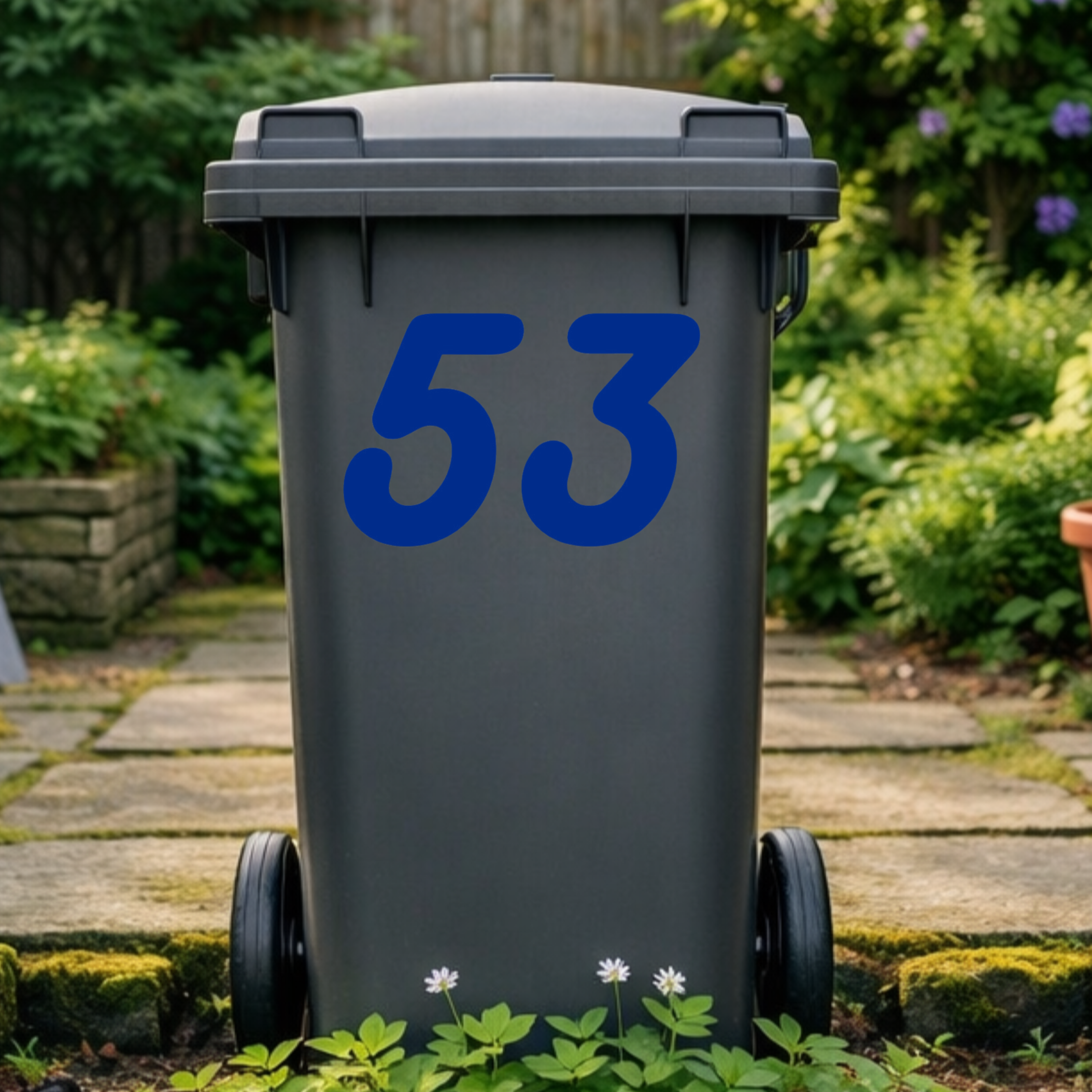 Sleek Wheelie Bin Number Stickers