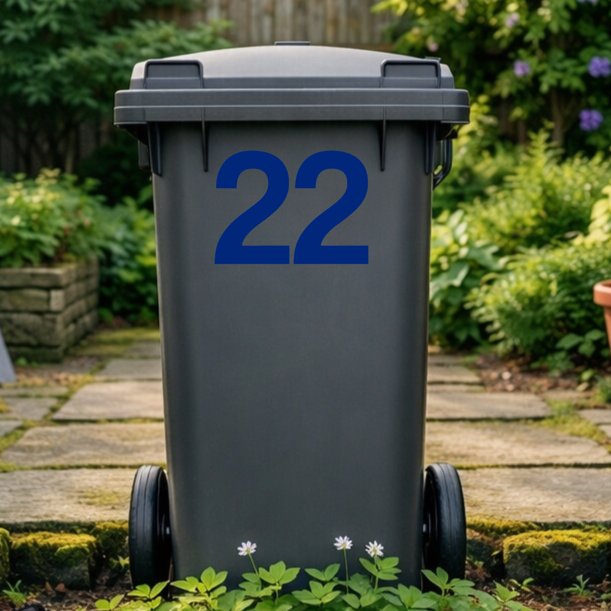 Bold Wheelie Bin Number Stickers
