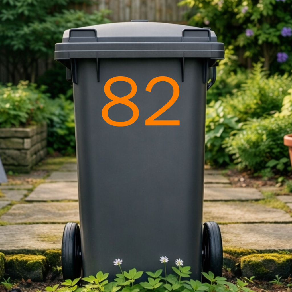 Urban Wheelie Bin Number Stickers