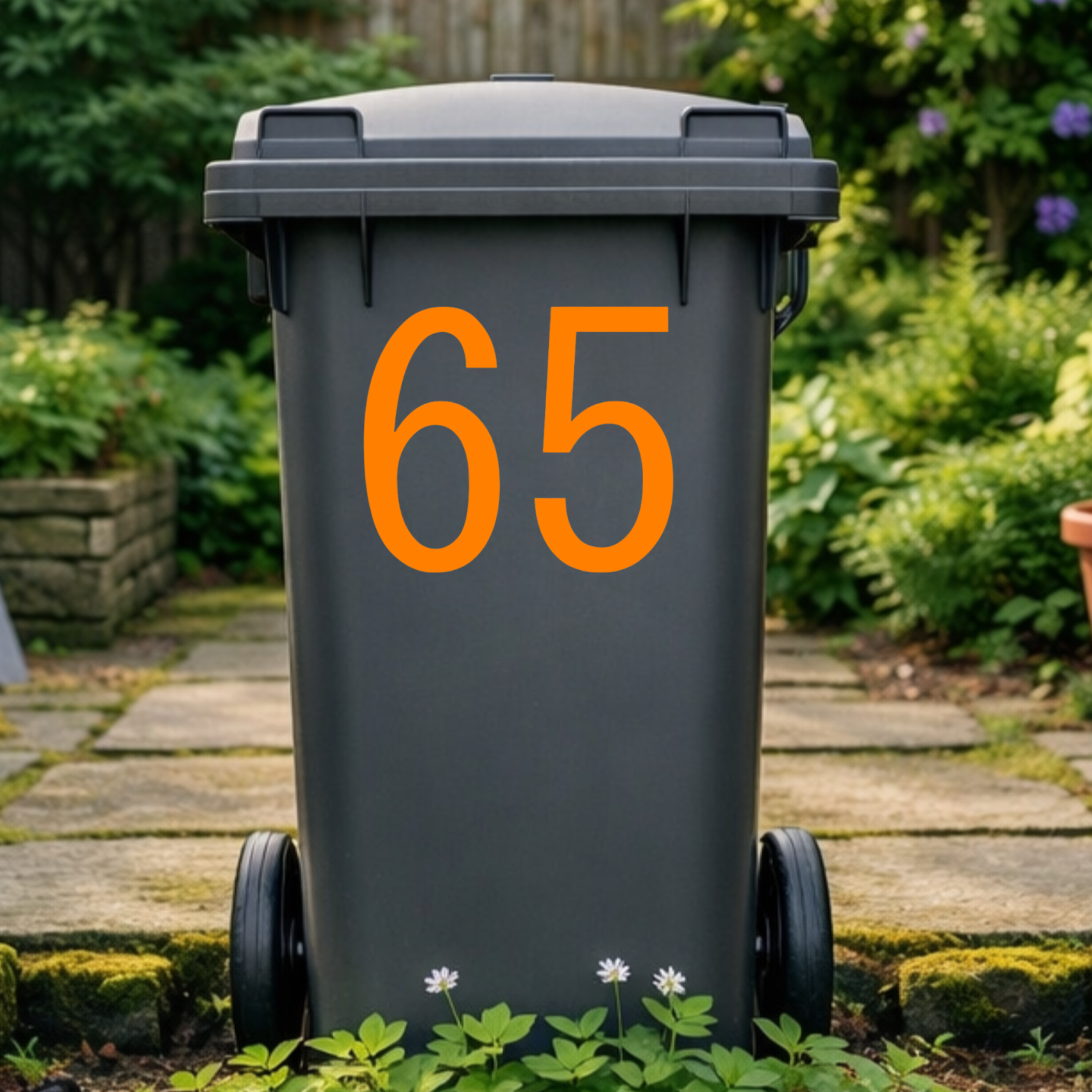 Fresh Wheelie Bin Number Stickers