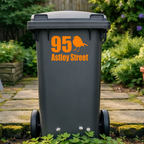 Birdie Border Line Wheelie Bin Address Stickers