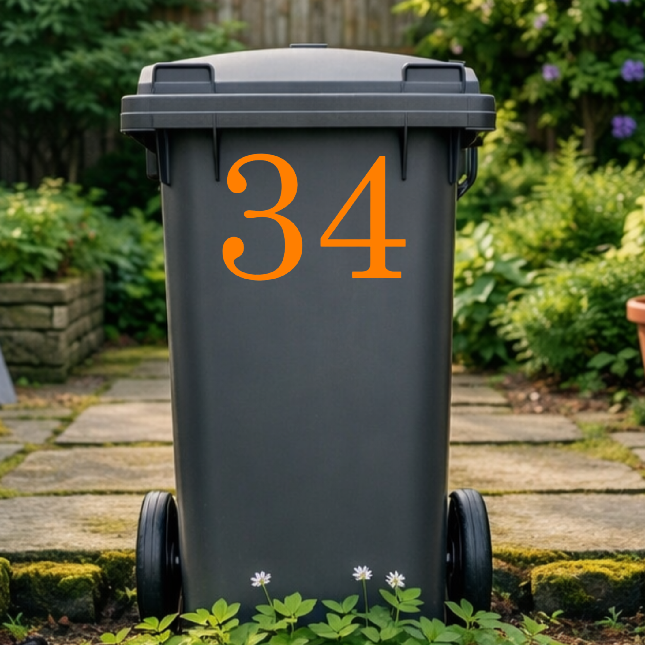 Majestic Wheelie Bin Number Stickers