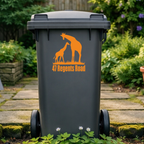 Giraffe Love Wheelie Bin Address Stickers