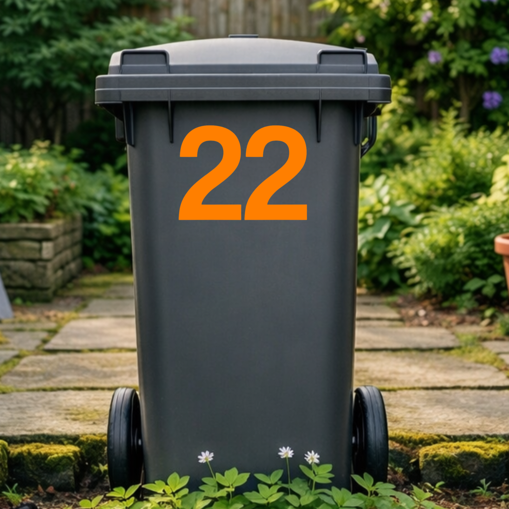 Bold Wheelie Bin Number Stickers