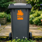 House Shaped Wheelie Bin Number Stickers
