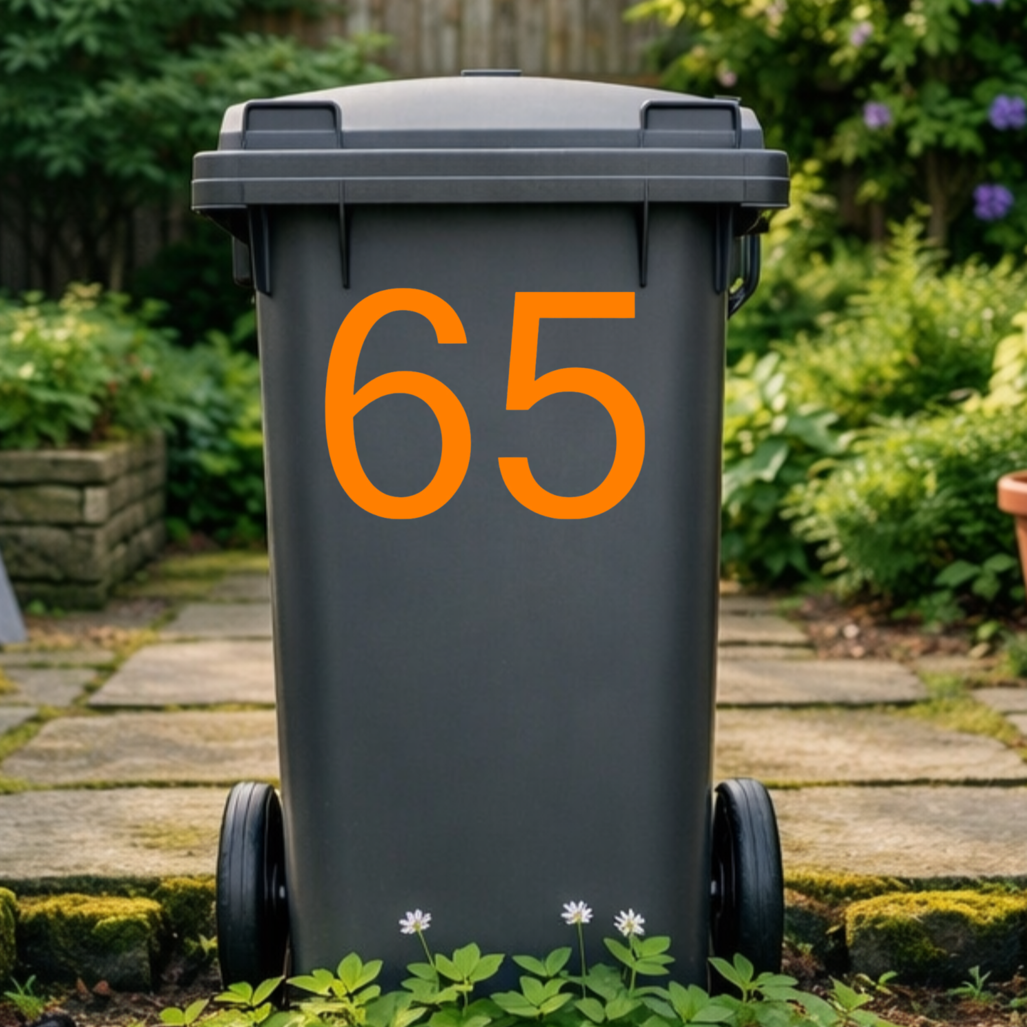 Display Wheelie Bin Number Stickers