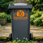 Circle Rectangle Wheelie Bin Address Stickers