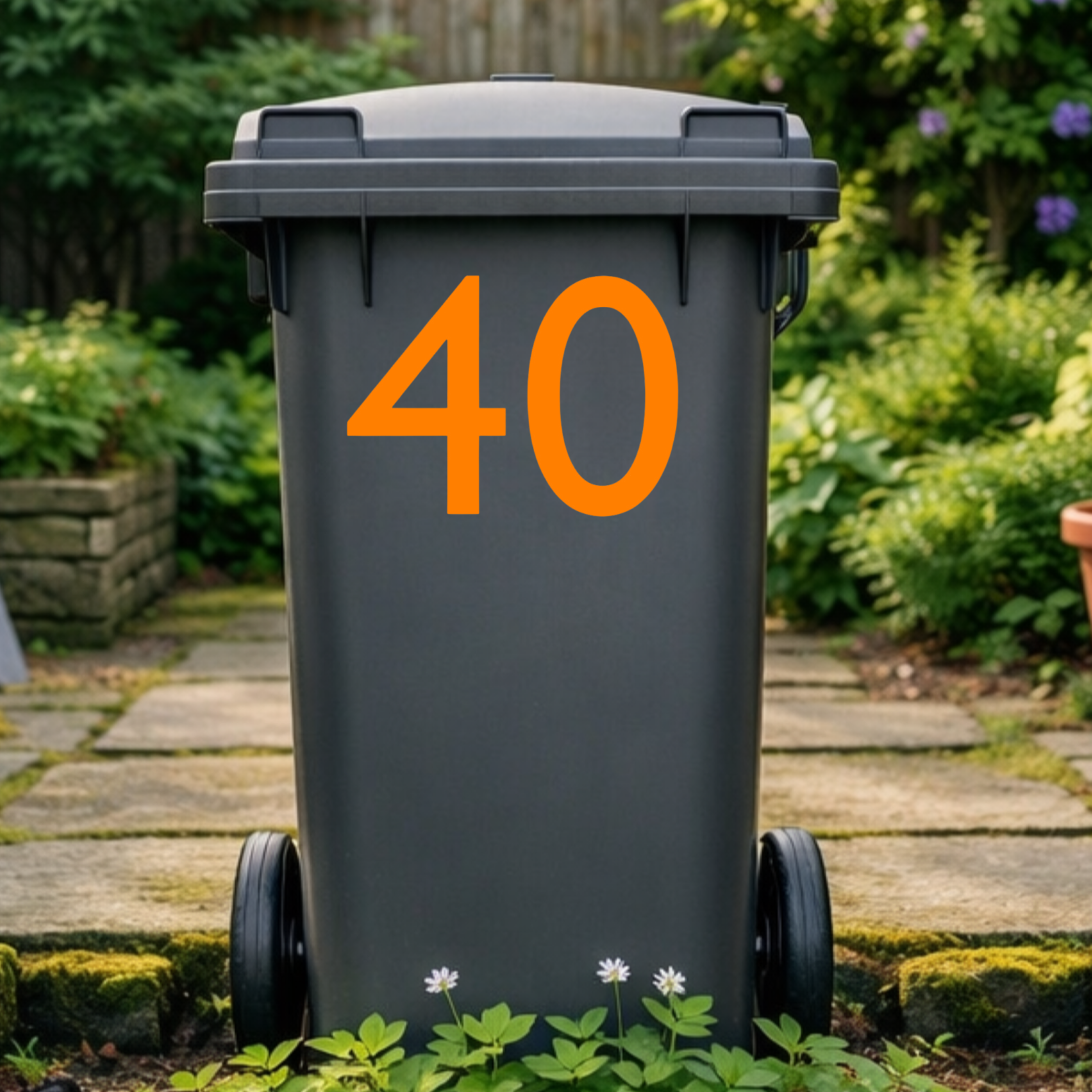 Minimal Wheelie Bin Number Stickers