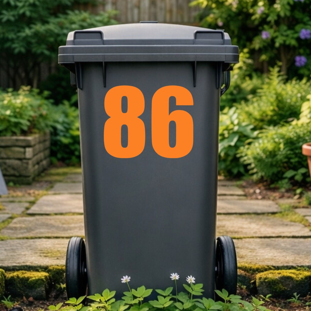 Premium Wheelie Bin Number Stickers