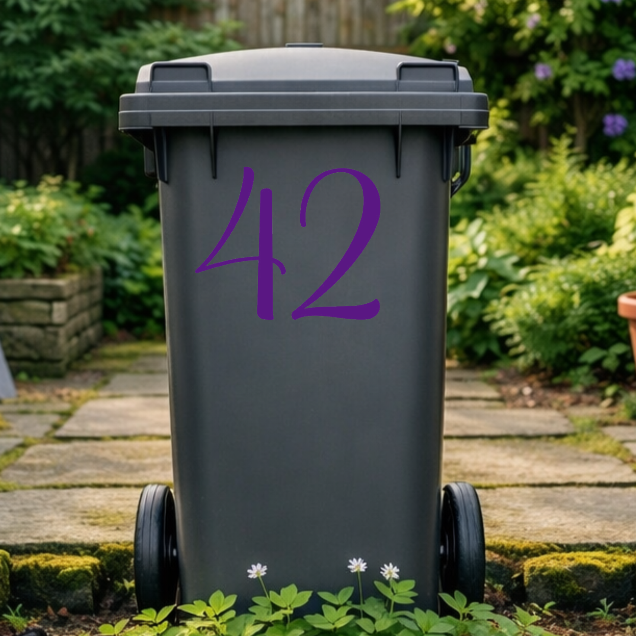 Fancy Wheelie Bin Number Stickers