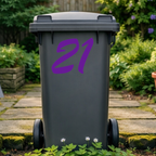 Script Wheelie Bin Number Stickers