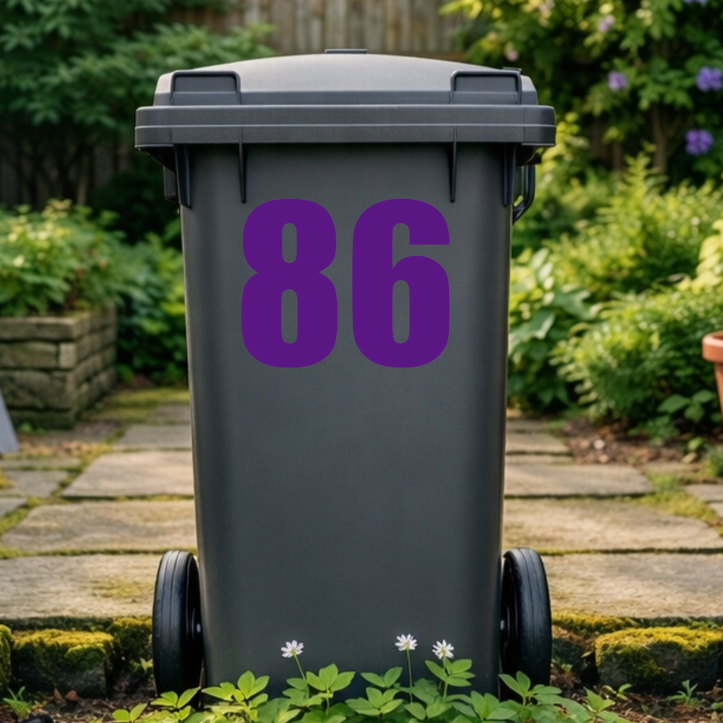 Premium Wheelie Bin Number Stickers
