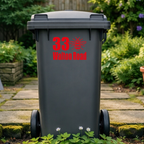 Manchester Bee Border Wheelie Bin Address Stickers