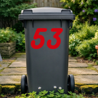 Sleek Wheelie Bin Number Stickers