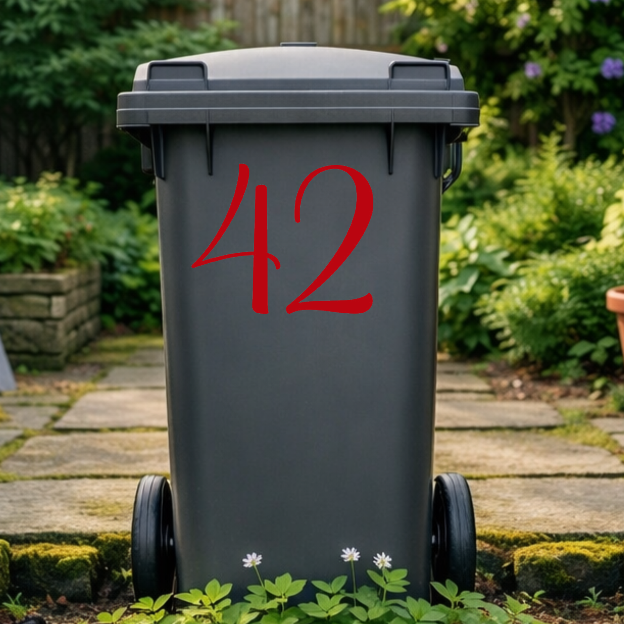 Fancy Wheelie Bin Number Stickers