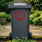 Home Wreath Leaves Wheelie Bin Number Stickers