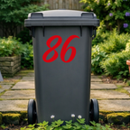 Classic Wheelie Bin Number Stickers