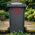 Rectangular Plaque Wheelie Bin Address Stickers