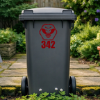 Bee Hexagon Wheelie Bin Number Stickers
