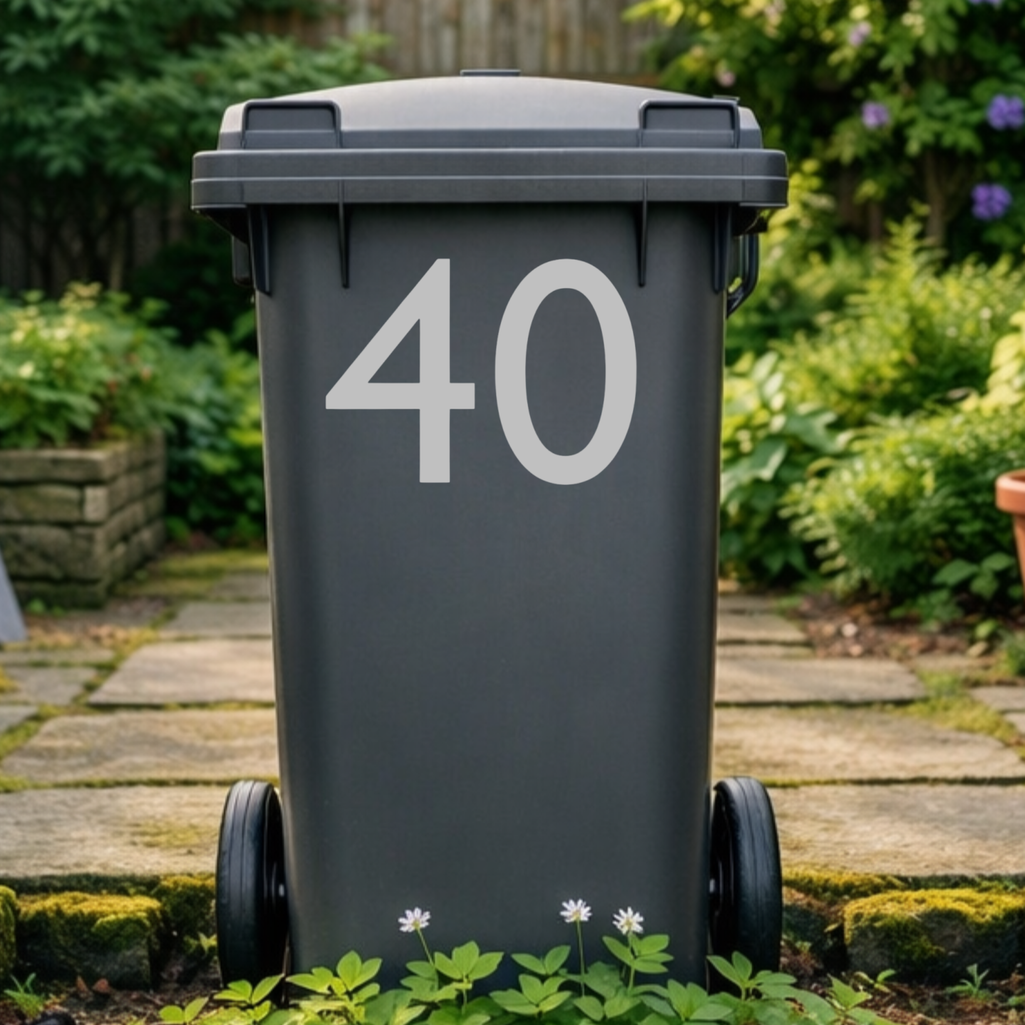 Minimal Wheelie Bin Number Stickers