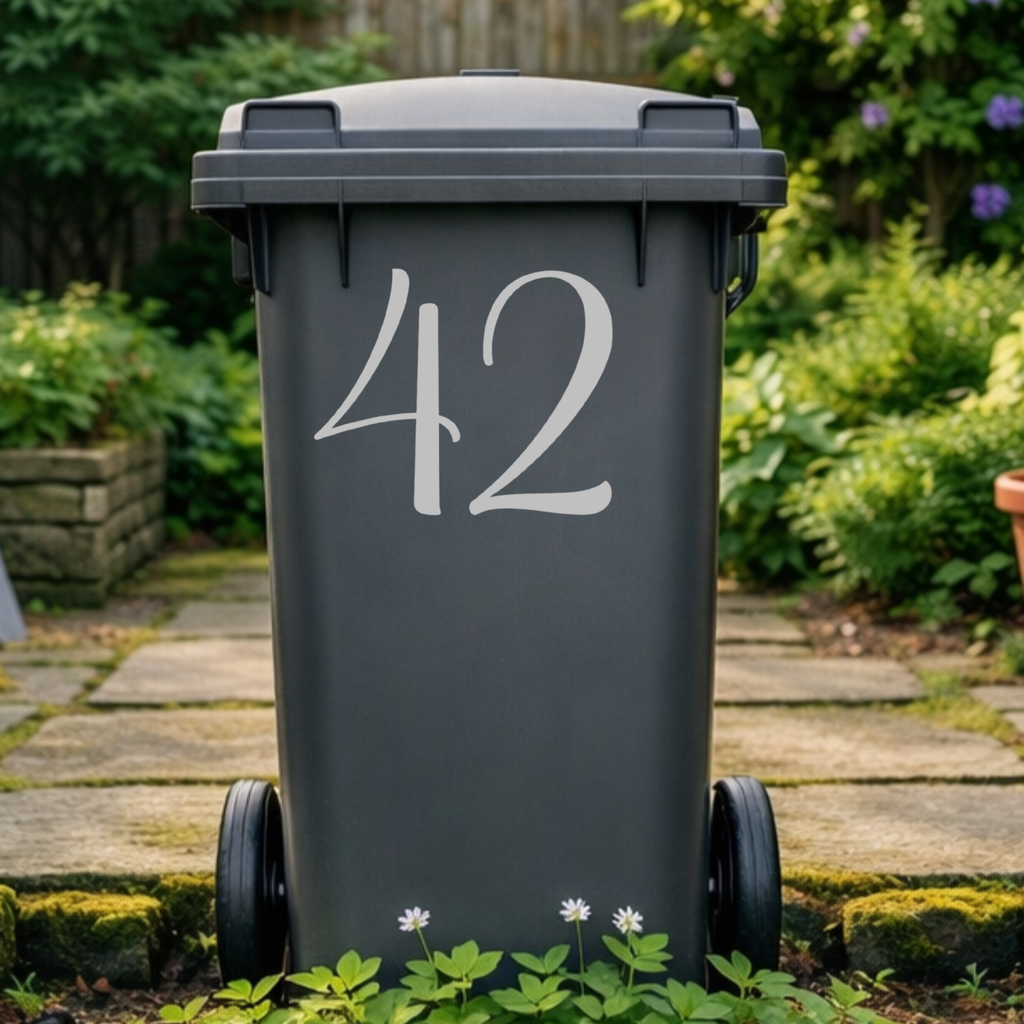 Fancy Wheelie Bin Number Stickers