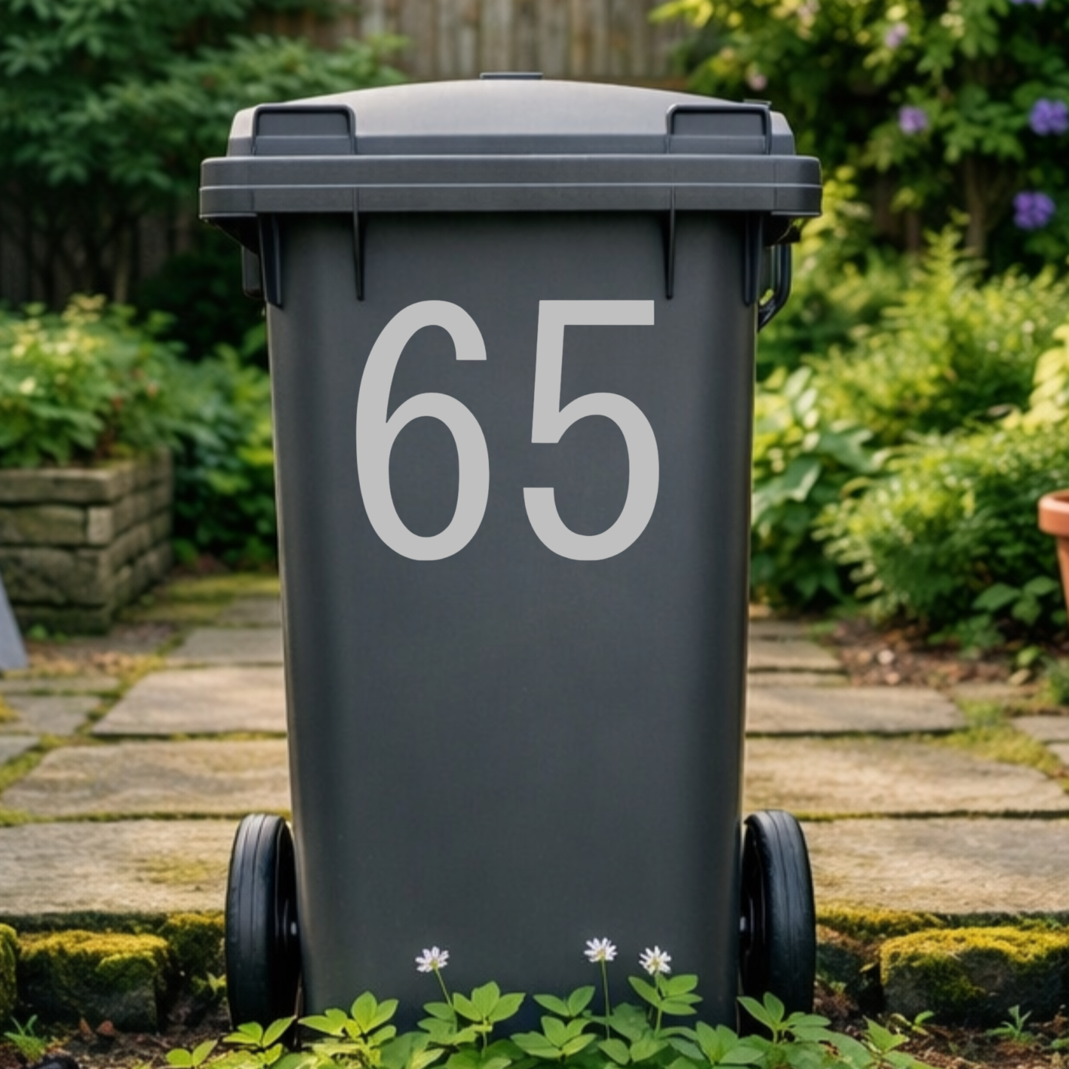 Fresh Wheelie Bin Number Stickers