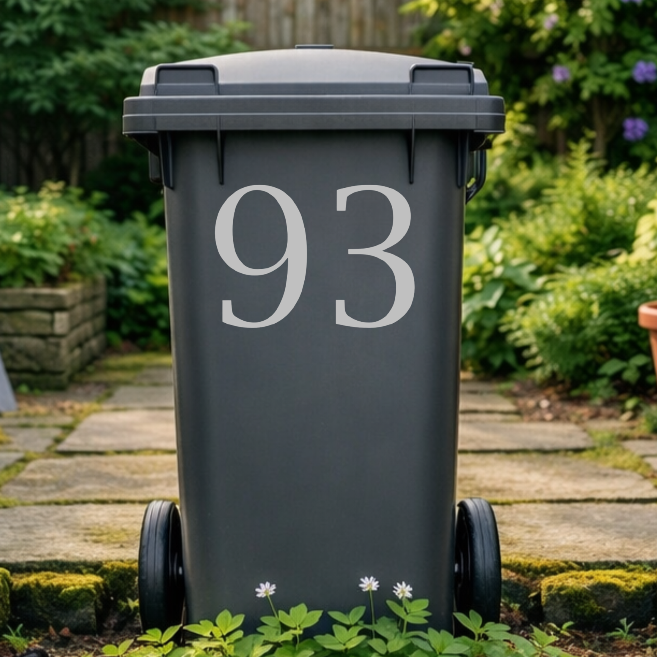 Vintage Wheelie Bin Number Stickers