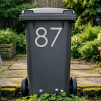 Gothic Wheelie Bin Number Stickers