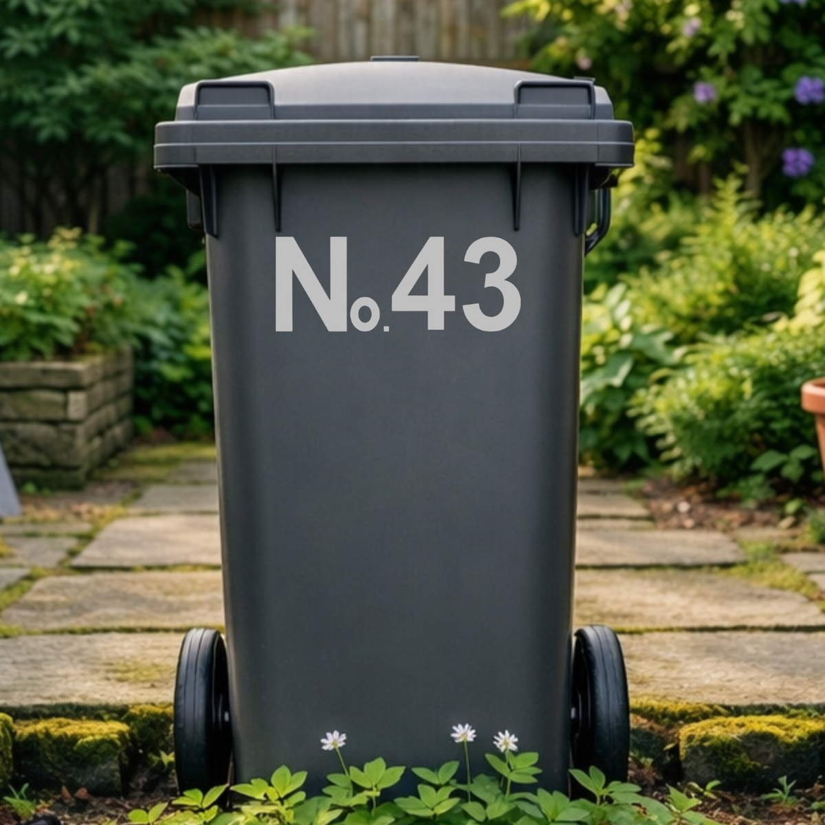 Top Line Number Wheelie Bin Number Stickers