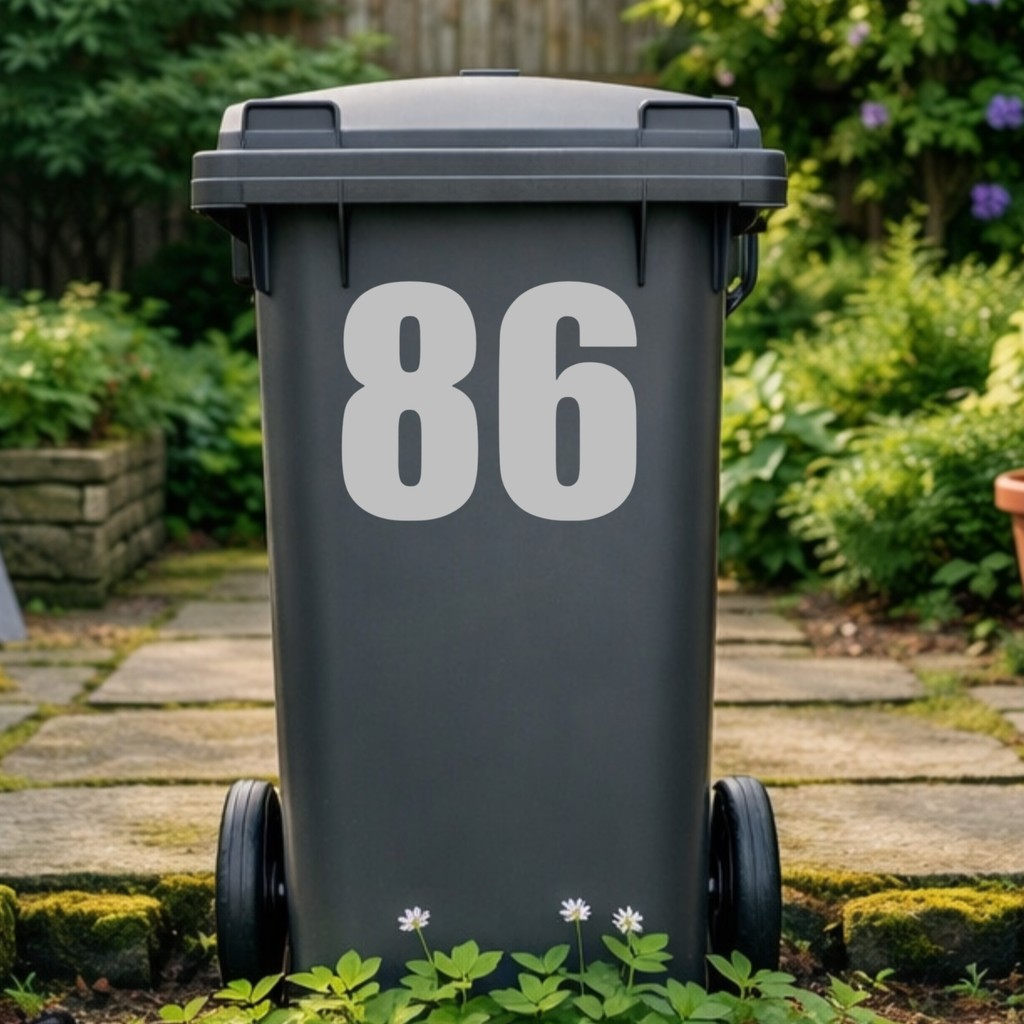 Premium Wheelie Bin Number Stickers
