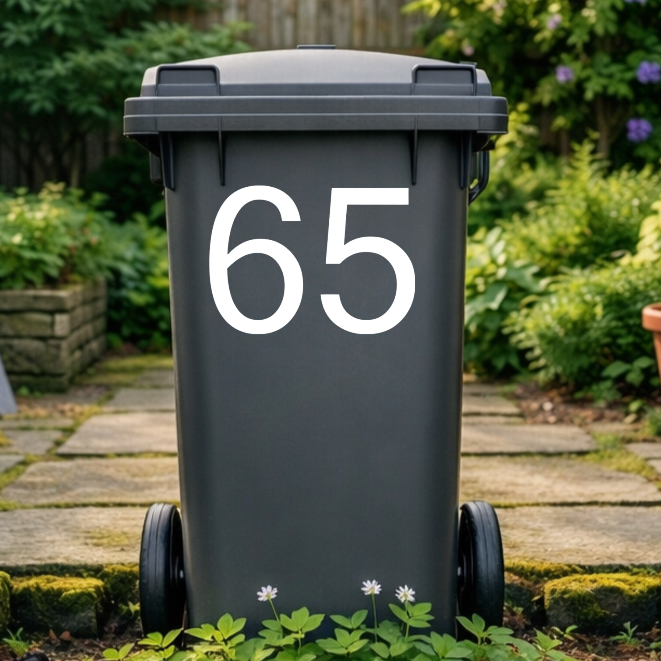 Display Wheelie Bin Number Stickers