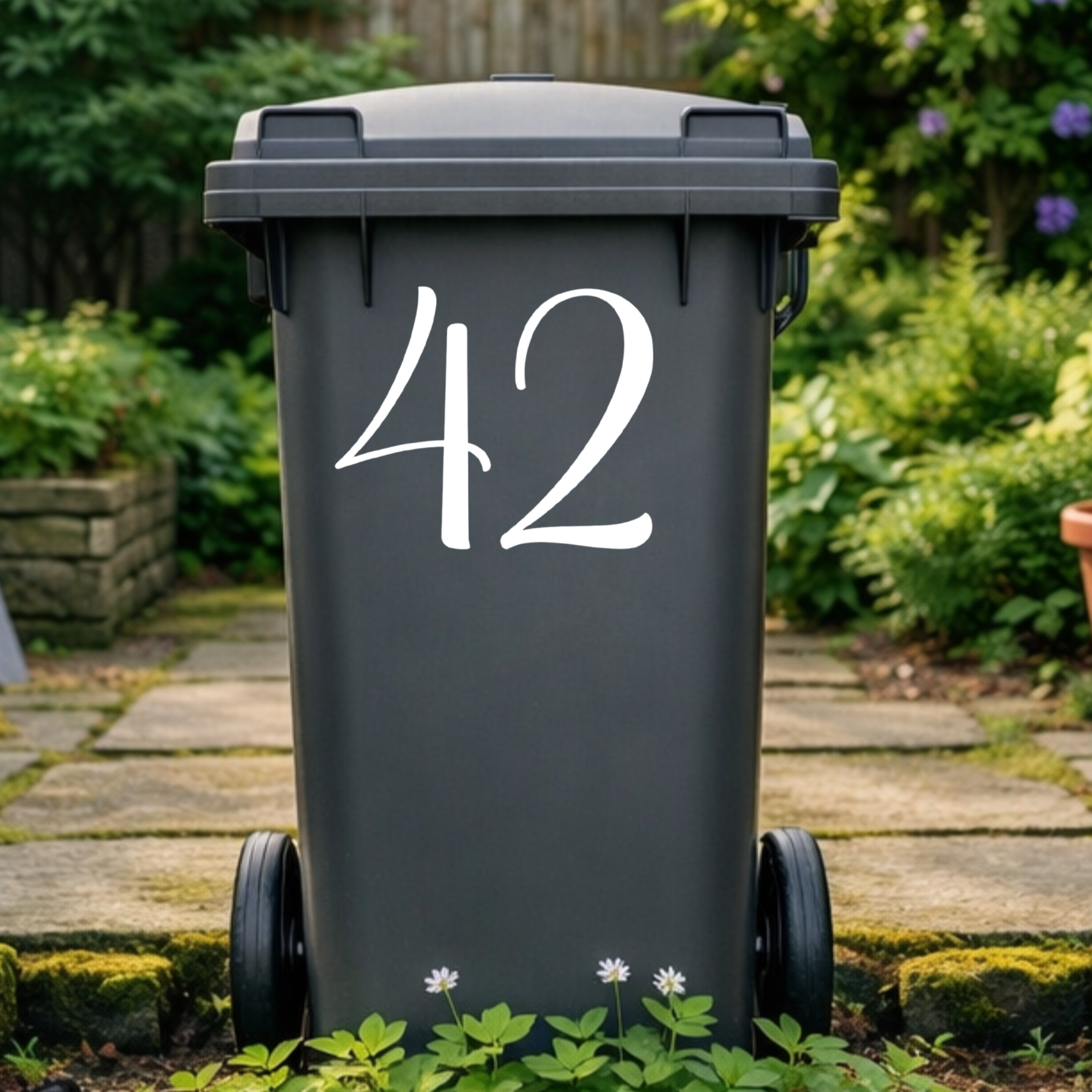 Fancy Wheelie Bin Number Stickers