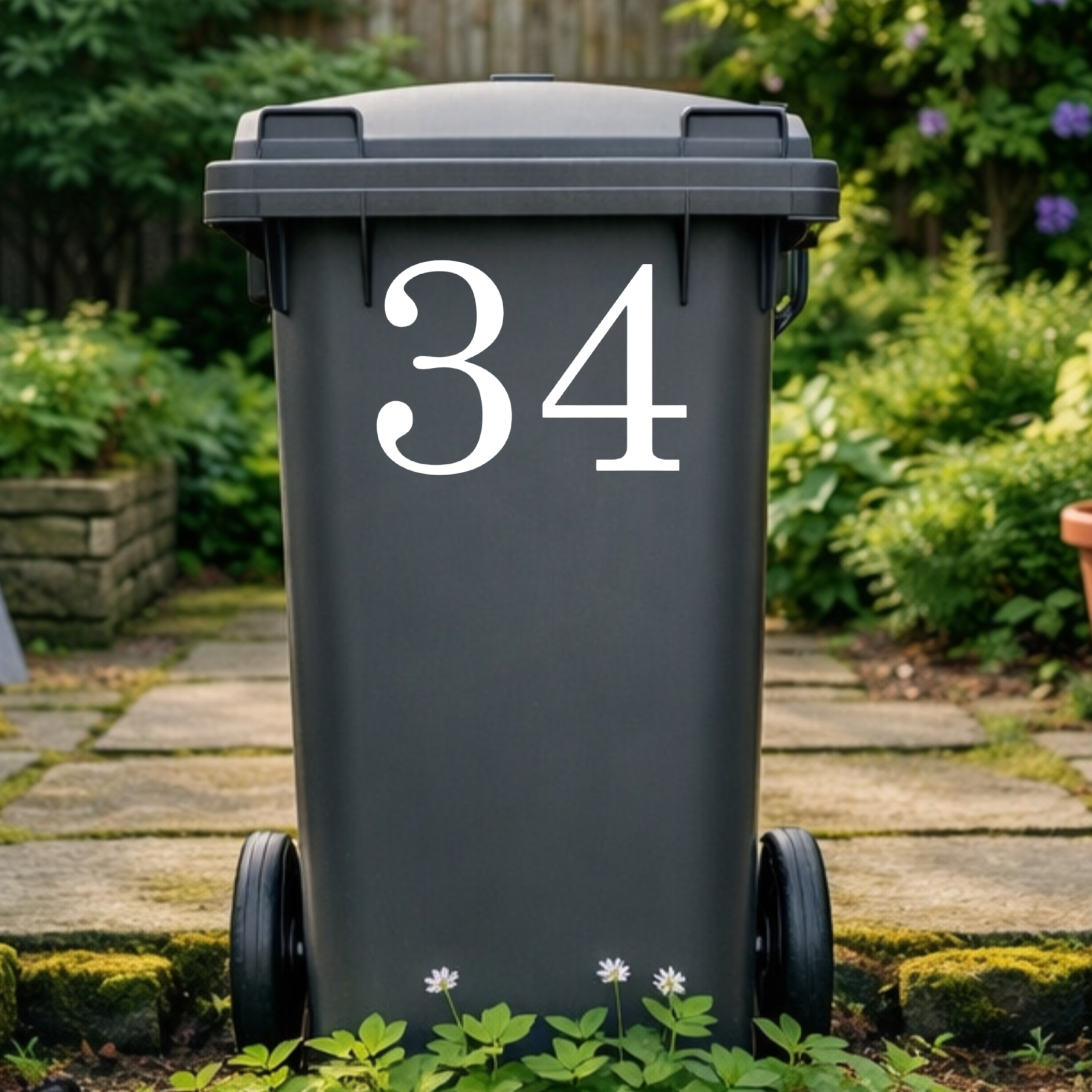 Majestic Wheelie Bin Number Stickers