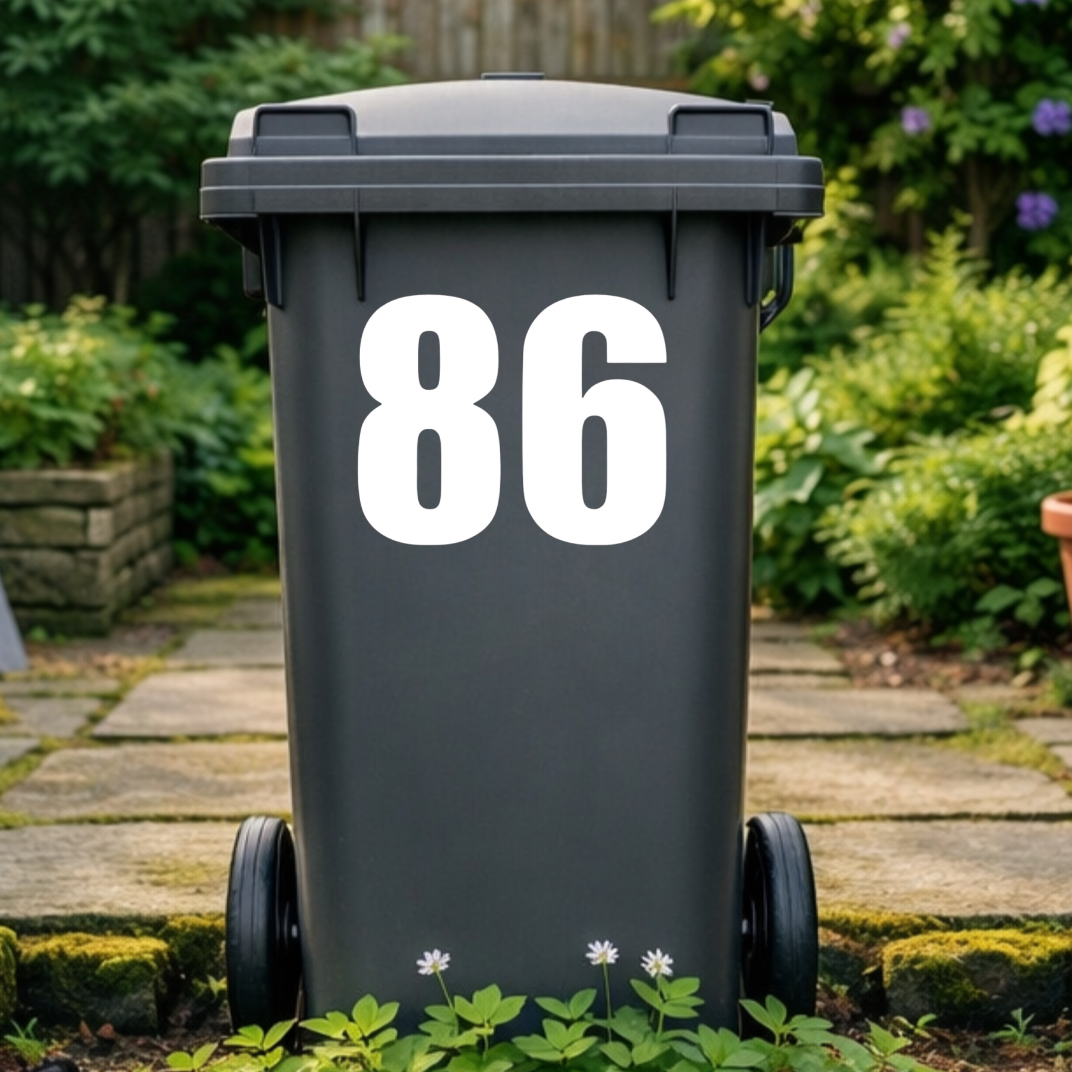 Premium Wheelie Bin Number Stickers