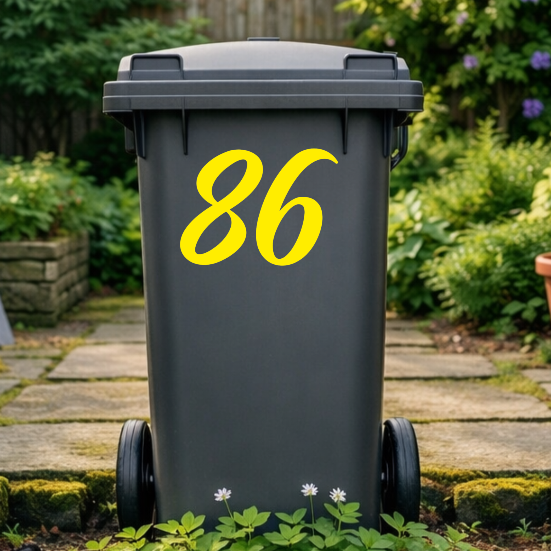 Classic Wheelie Bin Number Stickers