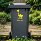 Elephant Balloon Wheelie Bin Address Stickers