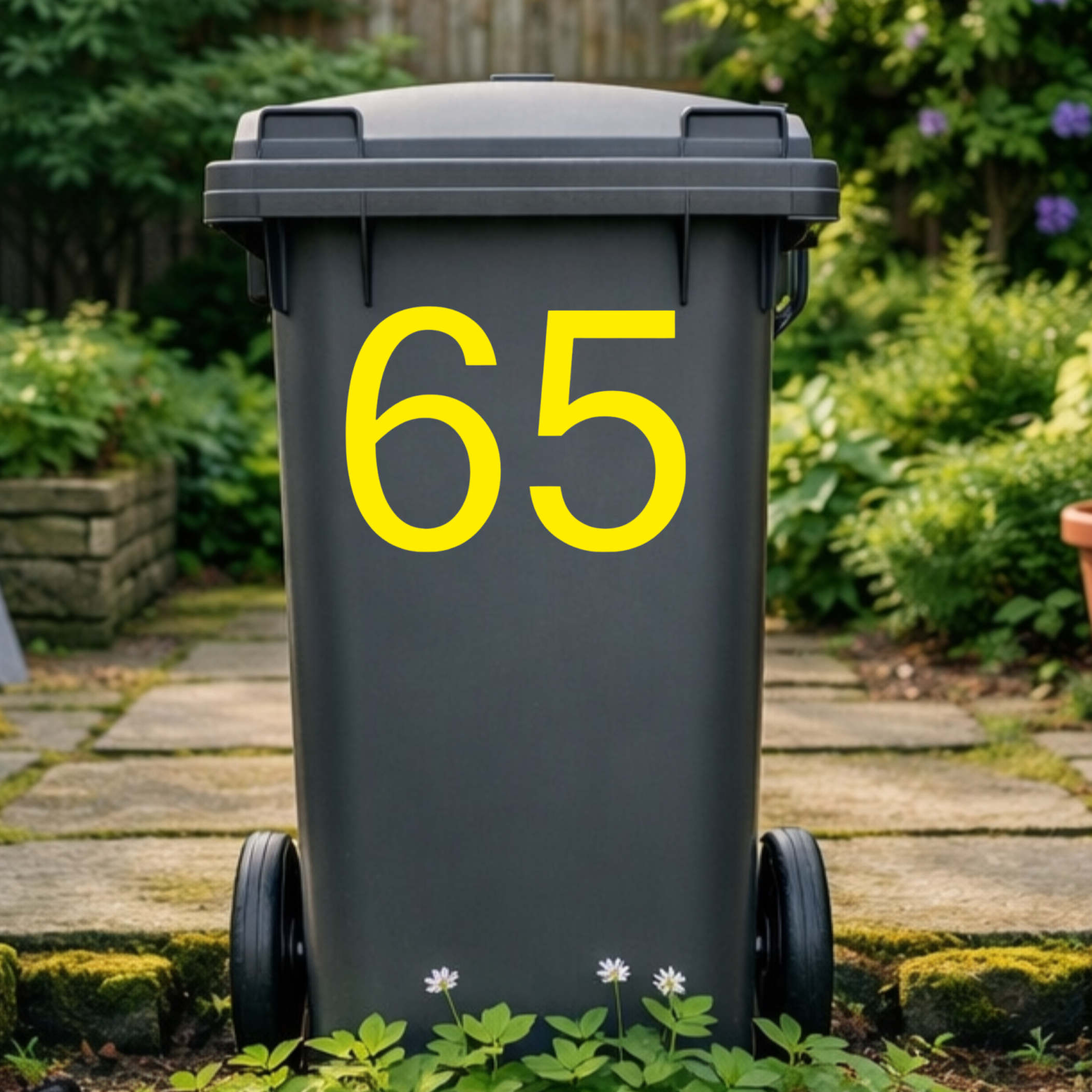Display Wheelie Bin Number Stickers