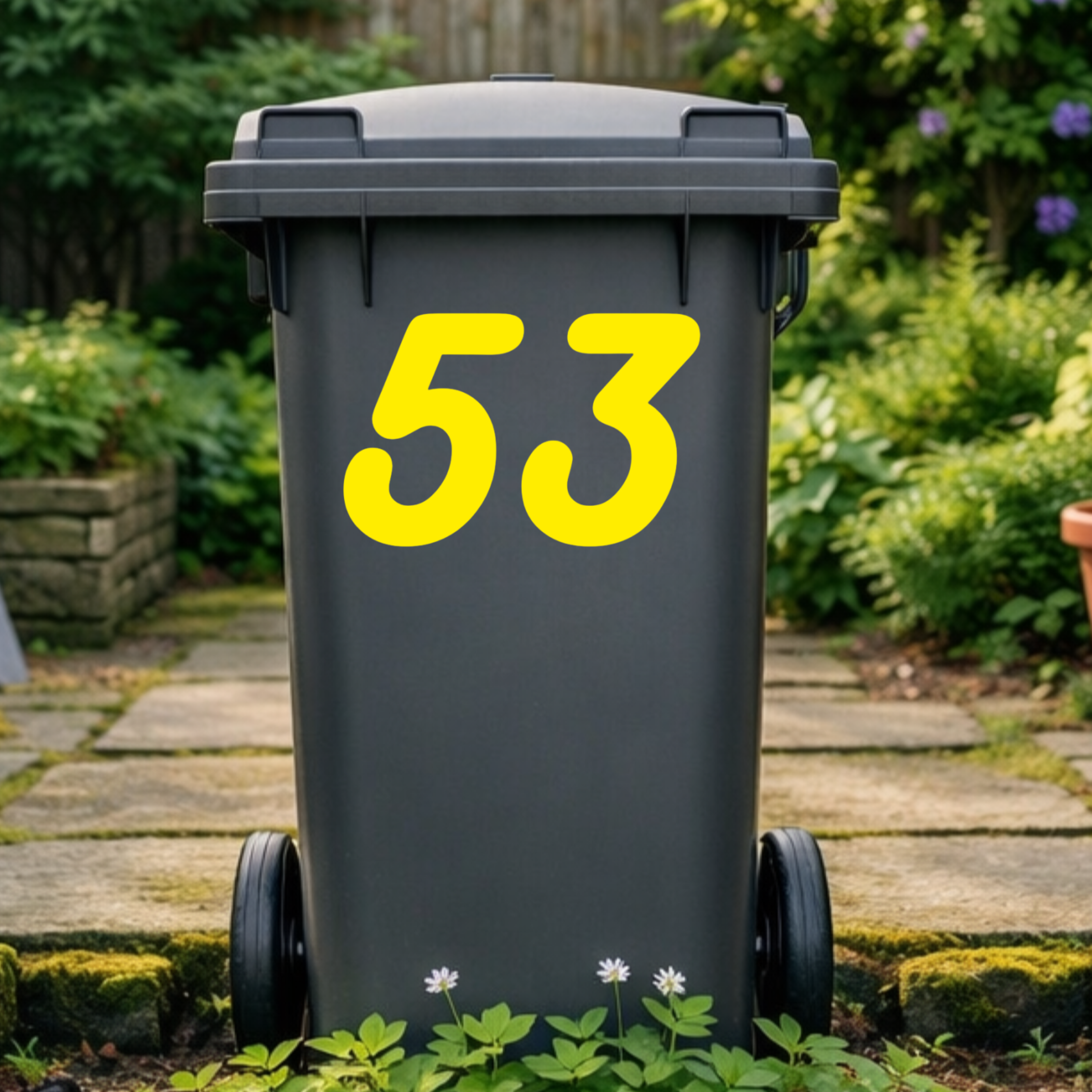 Sleek Wheelie Bin Number Stickers
