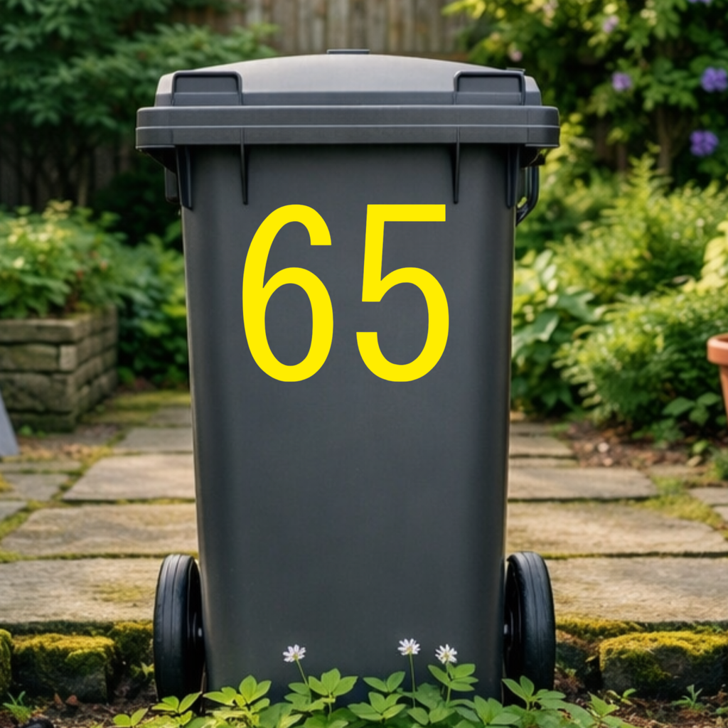 Fresh Wheelie Bin Number Stickers