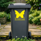 Butterfly Border Line Wheelie Bin Address Stickers