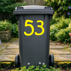 Curvy Wheelie Bin Number Stickers