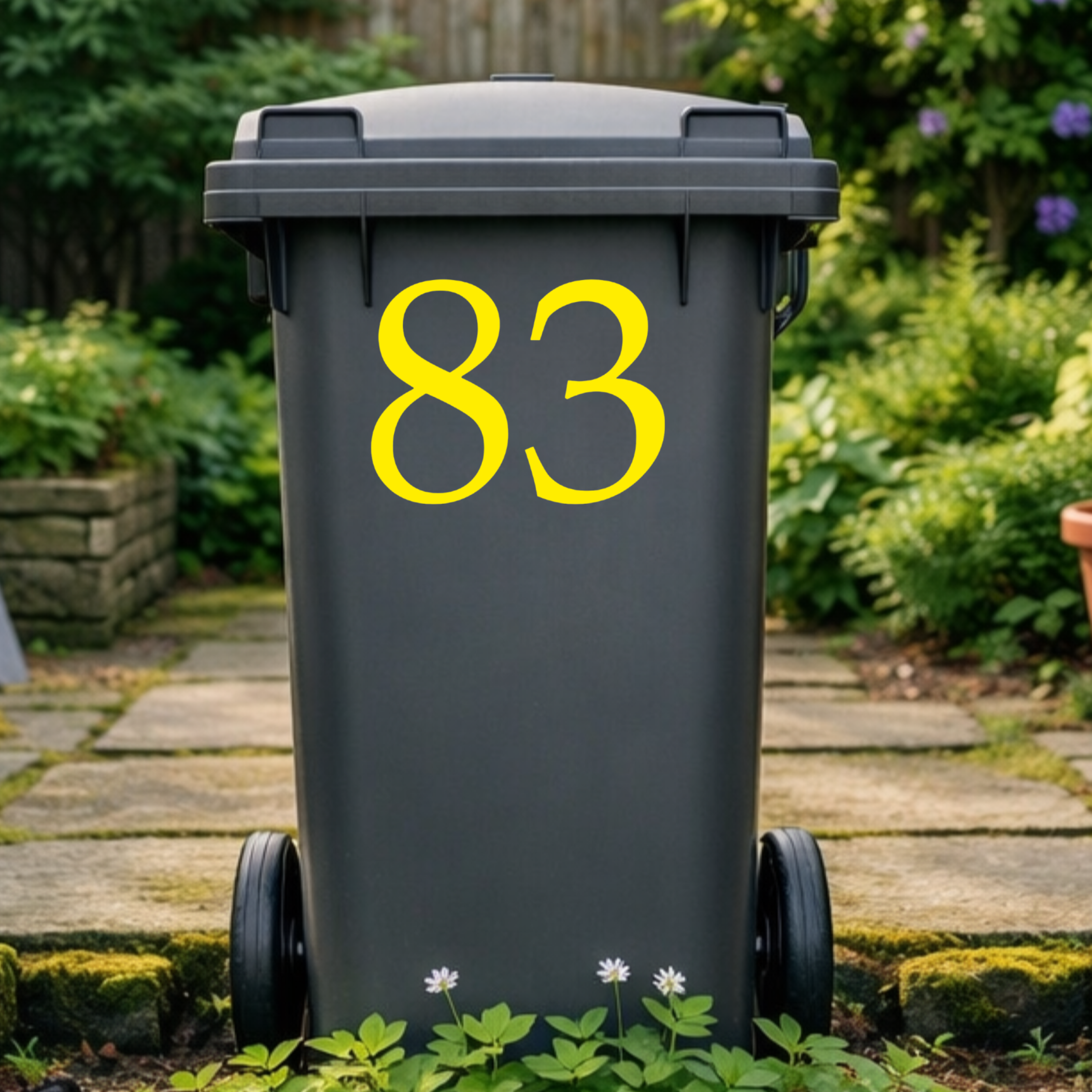 Elegant Wheelie Bin Number Stickers