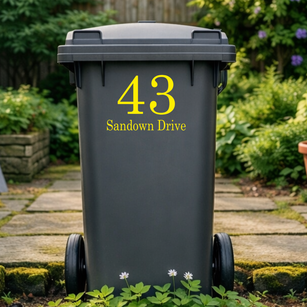 Large Number Plaque Wheelie Bin Address Stickers