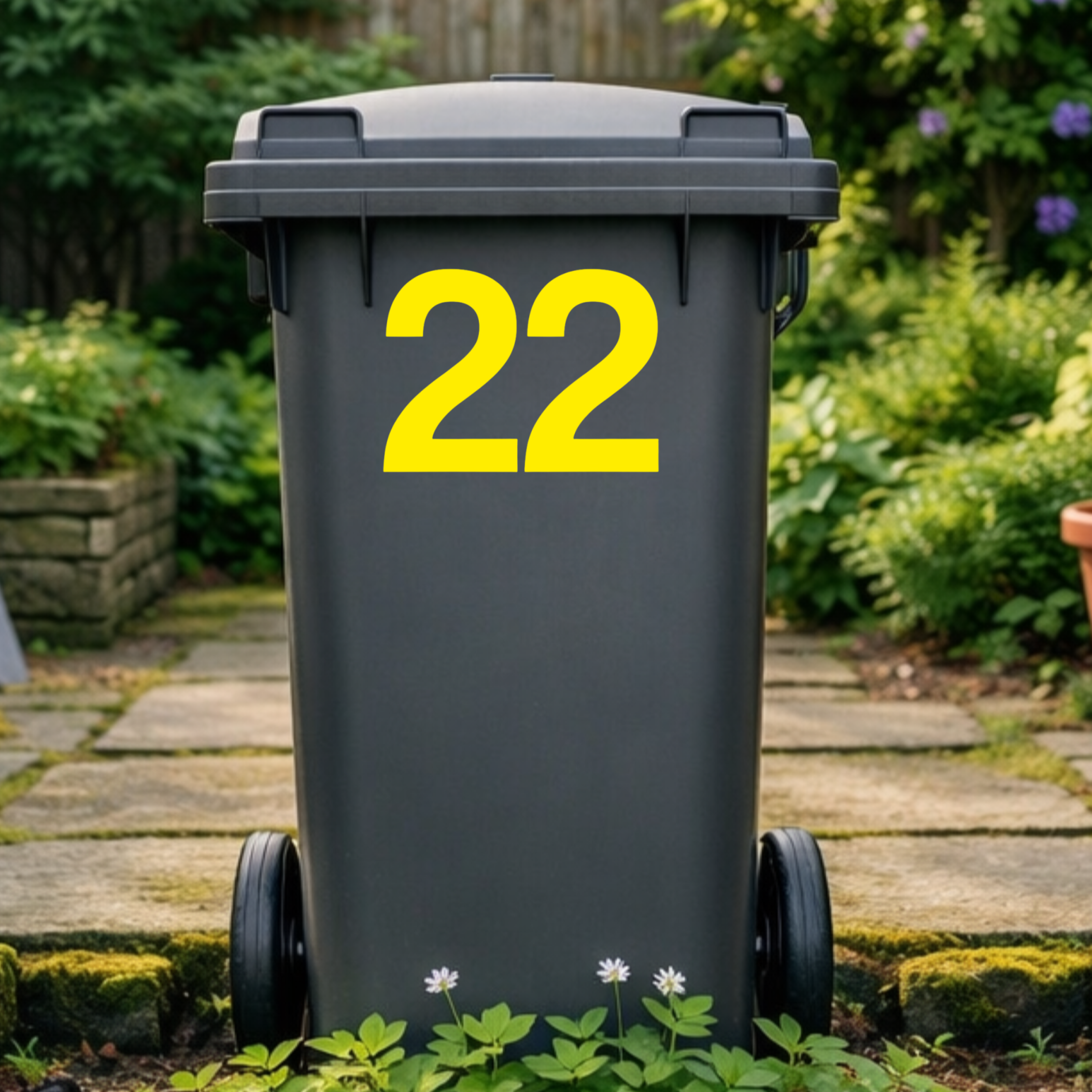 Bold Wheelie Bin Number Stickers