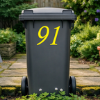 Italic Wheelie Bin Number Stickers